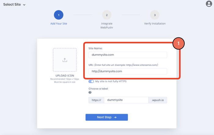 Webpushr Manual Integration